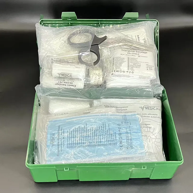 Medical First Aid Kit på arbetsplatsen – MDR & DIN 13157-kompatibel | Vattentätt och bärbart PP-fodral